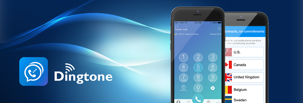 Dingtone app: standard registration with a virtual phone number